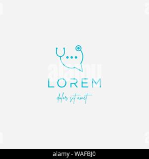 Medical talk logo vector design illustration Stock Vector