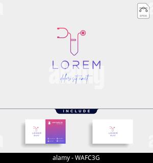 Medical doctor logo vector design illustration Stock Vector