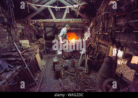 Traditional blacksmith smithy St Fagans national history museum Wales ...