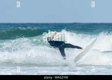 Lacanau (Gironde, France), surfer on the beach Stock Photo