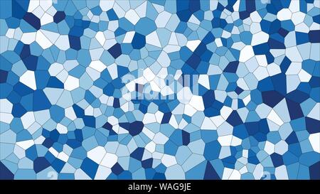 Stained glass colorful voronoi, vector eps abstract. Irregular cells background pattern. 2D Geometric shapes grid - Vetorial 8K HD Stock Vector