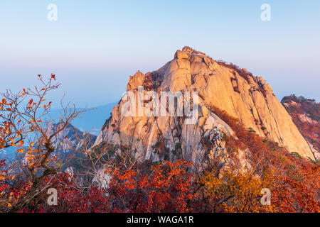 Autumn of Bukhansan Mountain in Seoul,South Korea. Stock Photo