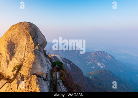 Autumn of Bukhansan Mountain in Seoul,South Korea. Stock Photo