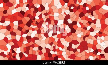 Stained glass colorful voronoi, vector eps abstract. Irregular cells background pattern. 2D Geometric shapes grid - Vetorial 8K HD Stock Vector