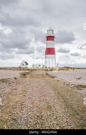 Orfordness Lighthouse on Orford Ness National Nature Reserve, Orford, Suffolk, England, UK Stock Photo