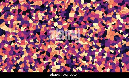 Stained glass colorful voronoi, vector eps abstract. Irregular cells background pattern. 2D Geometric shapes grid - Vetorial 8K HD Stock Vector