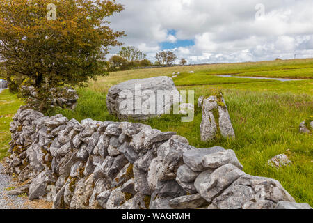 Stone wall in Ireland Stock Photo