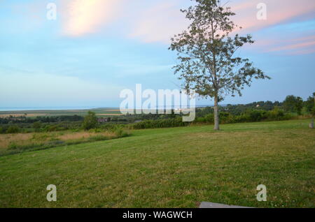 Summertime in Nova Scotia: Overlooking Gaspereau River and Minas Basin From Near Grand Pre Stock Photo
