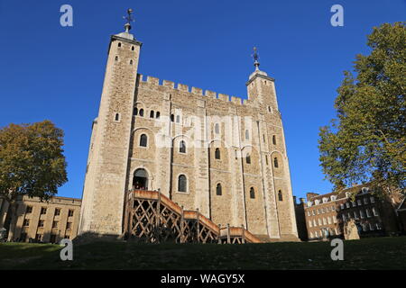 White Tower, Tower of London, City of London, England, Great Britain, United Kingdom, UK, Europe Stock Photo