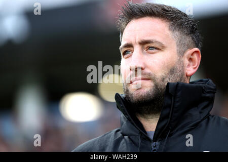 Bristol City manager Lee Johnson during the Sky Bet Championship match at Pride Park, Derby. Stock Photo