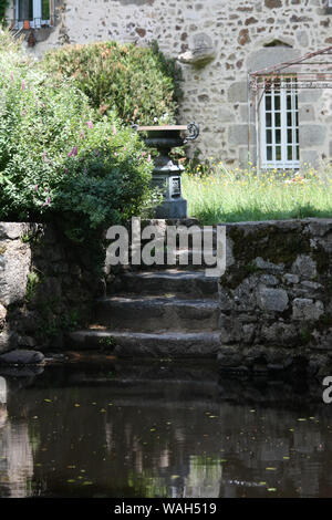 River Creuse at Felletin, France Stock Photo