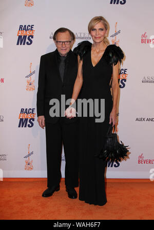 ***FILE PHOTO*** Larry King Files For Divorce From Wife Shawn King. BEVERLY HILLS, CA - APRIL 15: Larry King, Shawn King attend the 23rd Annual Race To Erase MS Gala at The Beverly Hilton Hotel on April 15, 2016 in Beverly Hills, California. Credit: AMP/MediaPunch. Stock Photo