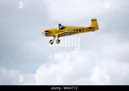 Turbulent Team by Tiger Club operating the D.31 Druine aircraft Stock Photo