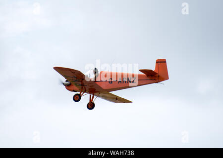 Turbulent Team by Tiger Club operating the D.31 Druine aircraft Stock Photo