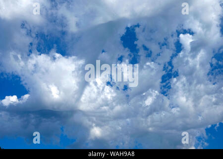 Clouds against a blue sky, Basel, Switzerland Stock Photo