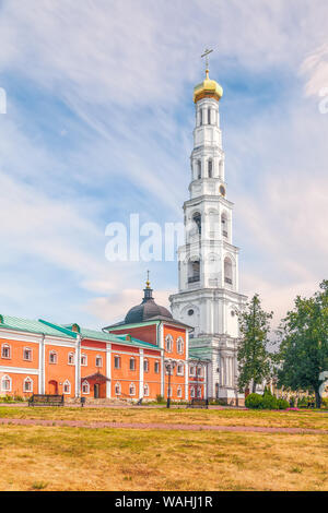 Church of the Beheading of John the Baptist with the Bell tower in the St. Nicholas Ugreshsky Monastery. City of Dzerzhinsky. Moscow Oblast. Russia Stock Photo