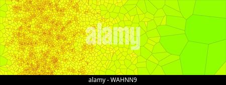 Stained glass colorful voronoi polygonal algorithm background, vector abstract. Irregular cells pattern. 2D Geometric shapes grid texture. Aspect Rati Stock Vector