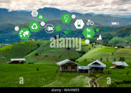 Team Business energy use, sustainability Elements energy sources sustainable Stock Photo