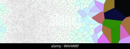 Stained glass colorful voronoi polygonal algorithm background, vector abstract. Irregular cells pattern. 2D Geometric shapes grid texture. Aspect Rati Stock Vector