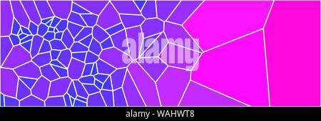 Stained glass colorful voronoi polygonal algorithm background, vector abstract. Irregular cells pattern. 2D Geometric shapes grid texture. Aspect Rati Stock Vector