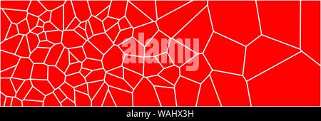 Stained glass colorful voronoi polygonal algorithm background, vector abstract. Irregular cells pattern. 2D Geometric shapes grid texture. Aspect Rati Stock Vector
