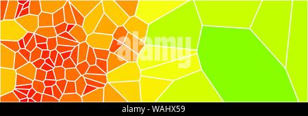 Stained glass colorful voronoi polygonal algorithm background, vector abstract. Irregular cells pattern. 2D Geometric shapes grid texture. Aspect Rati Stock Vector