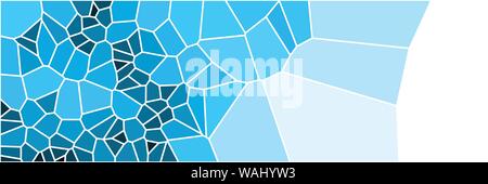 Stained glass colorful voronoi polygonal algorithm background, vector abstract. Irregular cells pattern. 2D Geometric shapes grid texture. Aspect Rati Stock Vector