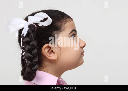Close up of an Indian schoolgirl Stock Photo
