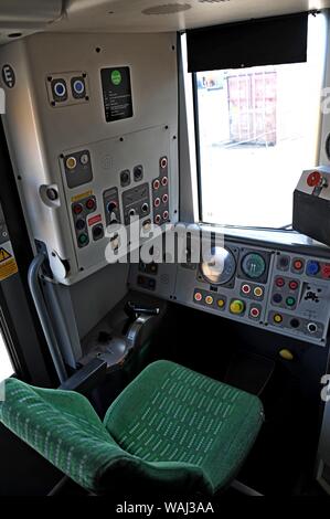 A West Midlands Railway Class 172 Turbostar on display at Tyseley Depot open day Stock Photo