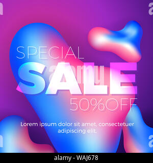 Abstract liquid banner background. Vector illustration Stock Photo