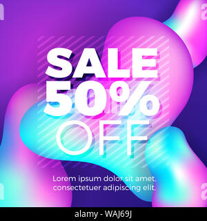 Abstract liquid banner background. Vector illustration Stock Photo