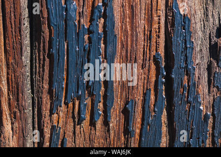 Details of rust and paint on metal. Stock Photo