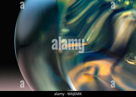 Frozen bubbles in glass. Stock Photo