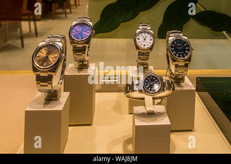 Jewelry store at Temple Mall, Kowloon, Hong Kong, China. Stock Photo