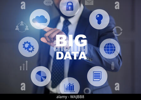 Big data analytics and network concept with icons Stock Photo