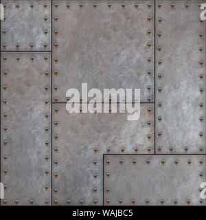 rusty steampunk seamless metal background Stock Photo