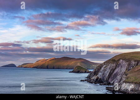 View of the Blasket Islands from Dunmore Head the westernmost point of Europe on the Dingle Peninsula, Ireland Stock Photo