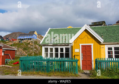 Greenland. Sisimiut. Colorful building at the history museum. Stock Photo