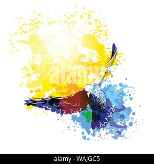 Birds flying. Hand drawn illustration Stock Vector