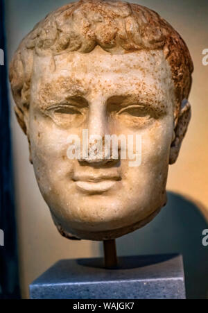 Emperor Titus bust, National Archaeological Museum, Athens, Greece. From Smyrna 79-81 AD Stock Photo