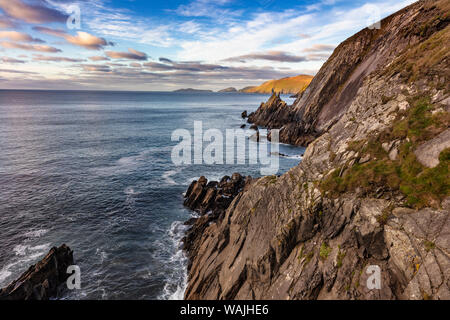 View of the Blasket Islands from Dunmore Head the westernmost point of Europe on the Dingle Peninsula, Ireland Stock Photo