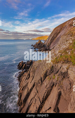 View of the Blasket Islands from Dunmore Head the westernmost point of Europe on the Dingle Peninsula, Ireland Stock Photo