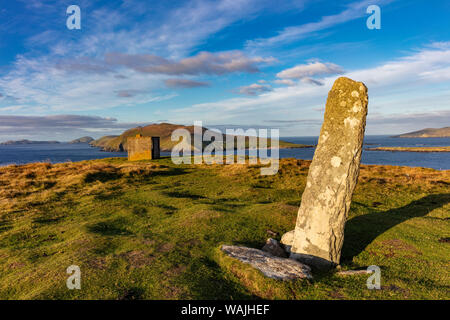 View of the Devils Horn and the Blasket Islands from Dunmore Head the westernmost point of Europe on the Dingle Peninsula, Ireland Stock Photo