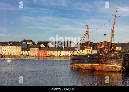 The Claddagh at the River Corrib in Galway, Ireland Stock Photo