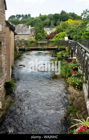 Pont Aven, townscape with the river Aven, artists' town, Finistere department, Bretagne, France Stock Photo