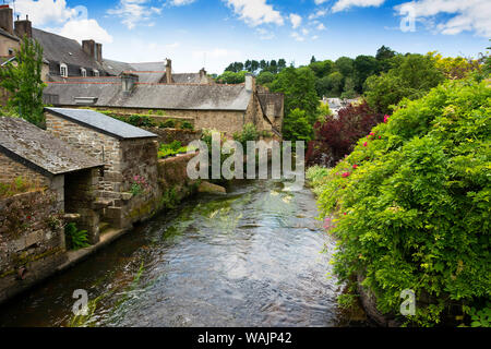 Pont Aven, townscape with the river Aven, artists' town, Finistere department, Bretagne, France Stock Photo