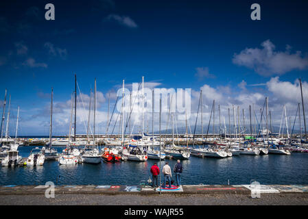 Portugal, Azores, Faial Island, Horta. Waterfront Stock Photo