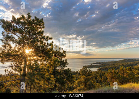 Fort Peck Reservoir from The Pines near Fort Peck. Montana, USA Stock Photo