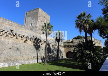 Bari, Italy - 15 July 2019: The Norman-Swabian Castle Stock Photo