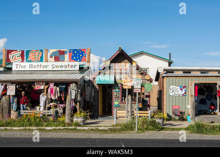 Homer Spit, Kenai Fjords National Park, Alaska, USA. (Editorial Use Only) Stock Photo